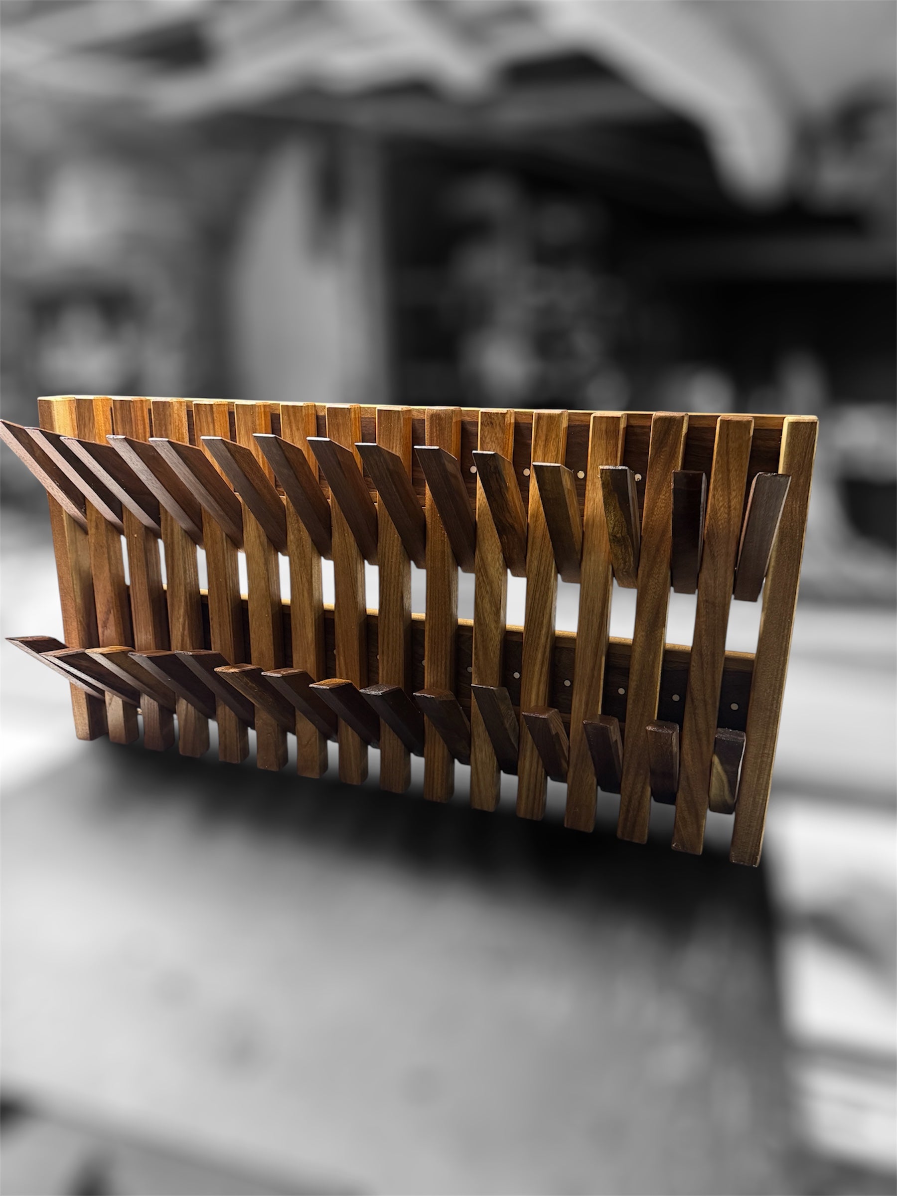 Modern Coat Rack | Piano Key Inspired Wall Hook